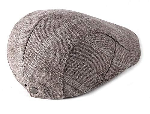 2 Pack Men's Cotton Flat Cap Ivy Gatsby Newsboy Hat (M)