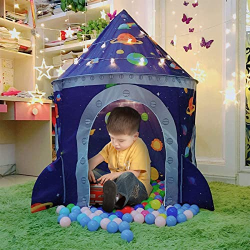 Premium Space Castle Pop Up Tent for Kids Playhouse / Star Lights