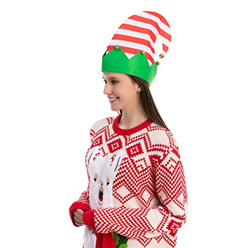 3 Packs Christmas Elf Felt Colorful Hat for Kids & Adults