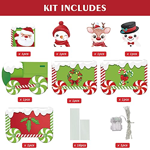 62Inch Large Train Yard Christmas Decorations