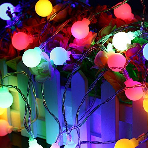 33 Feet 100 Led Mini Globe String Lights, Plug in, 8 Modes w/ Remote