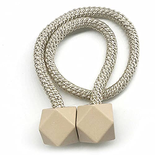 Magnetic Curtain Tiebacks- 2 pcs Beige European Style