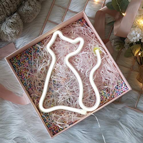 LED Cat Neon Lights for Wall Decor,Battery or USB Operated