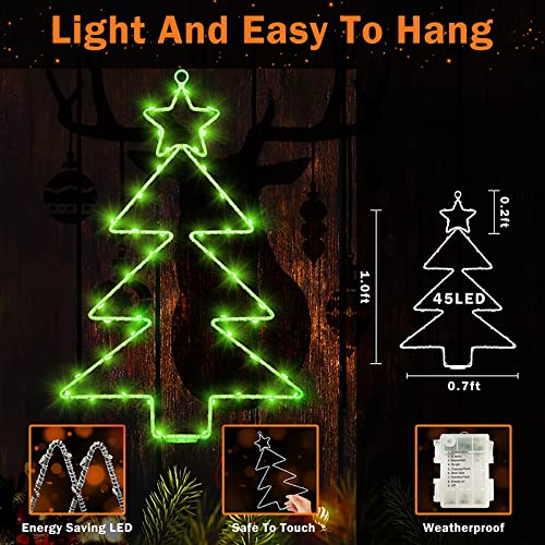 Christmas Window Lights 3 Pack Battery Operated