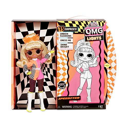 L.O.L. Surprise! O.M.G. Lights Speedster Fashion Doll w/ 15 Surprises, Multicolor