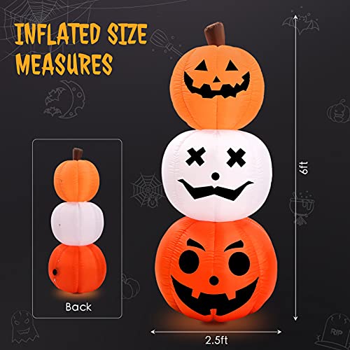 6FT Halloween Inflatable Pumpkin w/ LED Decoration