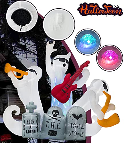 7Ft Halloween Inflatables Gravestone Ghosts Decoration