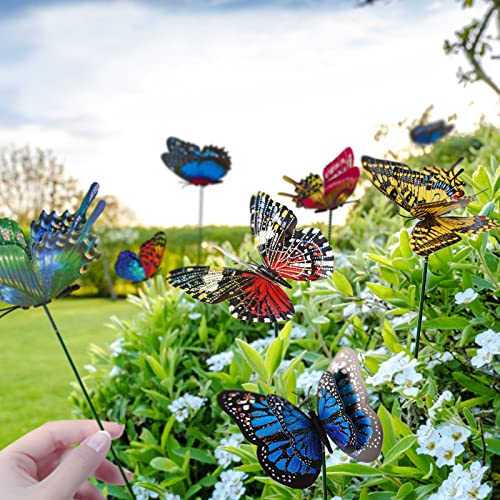 Butterfly Stakes, 50pcs 11.5inch for Garden Decoration