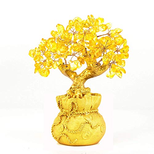 Feng Shui Money Tree Office Home Table Feng Shui Decoration Crystal Money Tree for Wealth and Good Luck