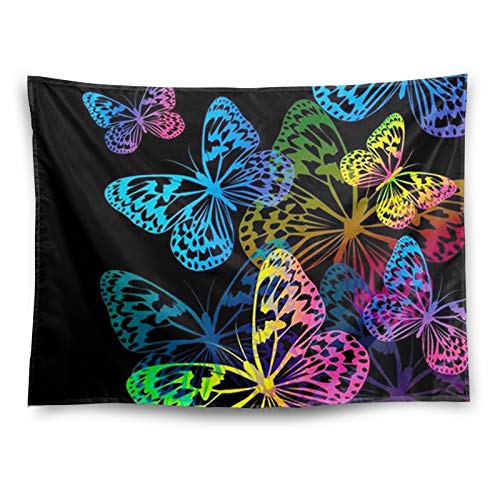 Wall Tapestry for Home  Decoration- Fairy Tale Forest- Butterfly- Tie Dye- 80x60 inches