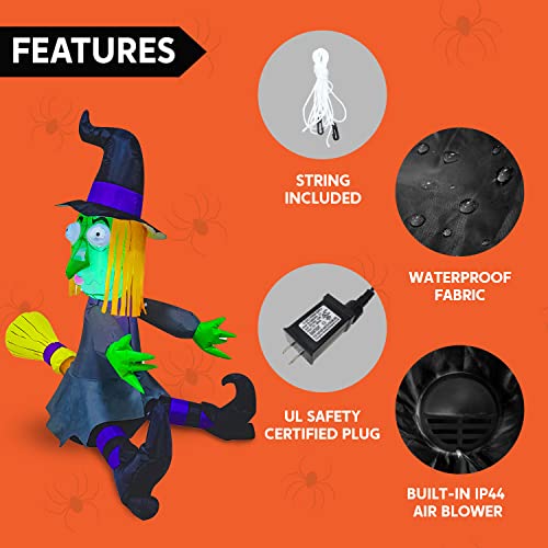 4 FT Tall Halloween Inflatable Witch w/ LED