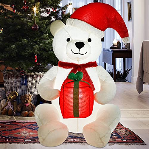 4 FT Christmas Inflatable Polar Bear w/ LEDs