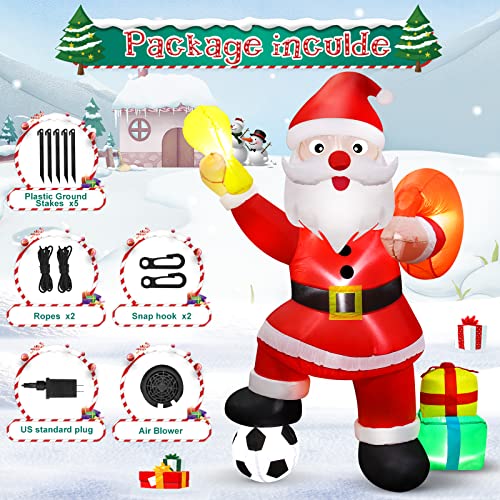 6 FT Christmas Inflatables Santa Claus  w/ LEDs