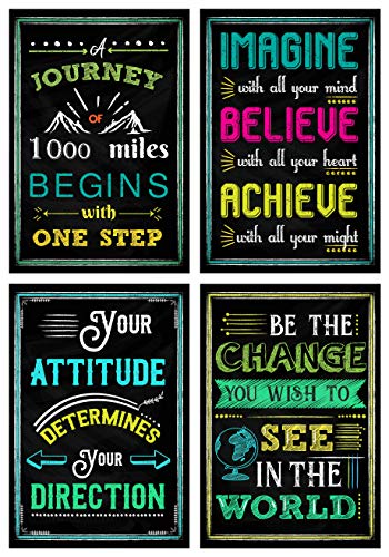 Set of 10 Creative Inspirational Quote Wall Art Motivational Posters