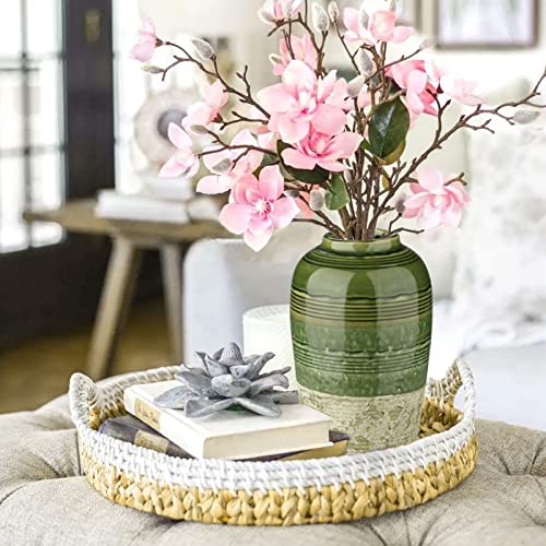 Two-Tone Boho Ceramic Flower Vases