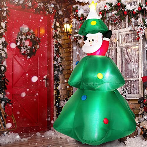 6Ft  Christmas Inflatable Tree Decoration w/ Santa Claus