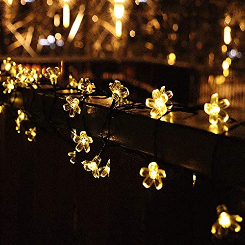 Waterproof Solar Flower Christmas String Fairy Lights