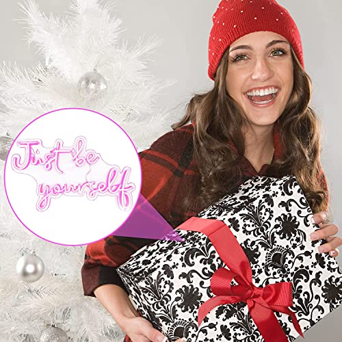 Just Be Yourself Neon Signs for Wall Decor, Powered by USB- Light Pink