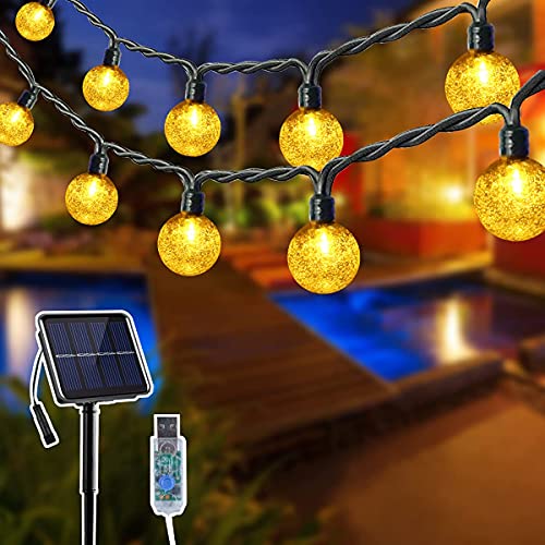 23ft 50 LED Globe Twinkle Fairy Lights for Garden Home Room Party (Solar powered)