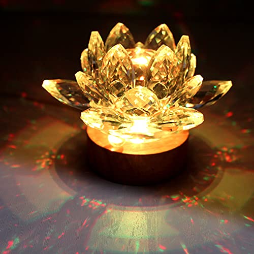 Crystal LED Night Light - USB Powered 7 Color Change Crystal Lotus Decor
