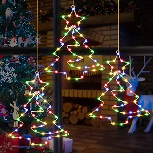 3PCS 55LEDs Christmas Window Hanging Lights Decoration
