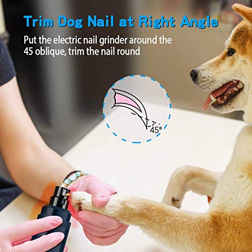 Dog Nail Grinder Upgraded -2-Speed Electric Rechargeable Pet Nail Trimmer