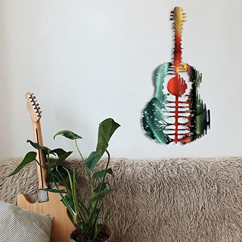 17'' Iron Music Guitar Metal Wall Art Decoration