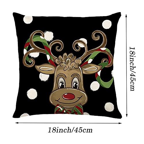 Set of 4 Christmas Pillow Covers 18X18 Inch