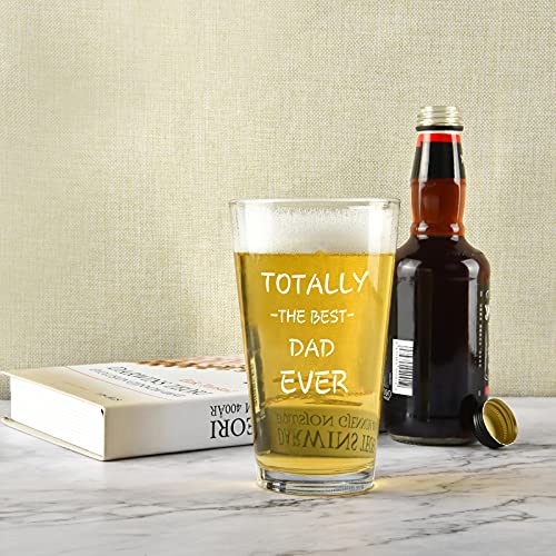 Funny Christmas Gift for Dad Beer Glass