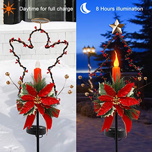 2 Sets Solar Christmas Yard Decorations