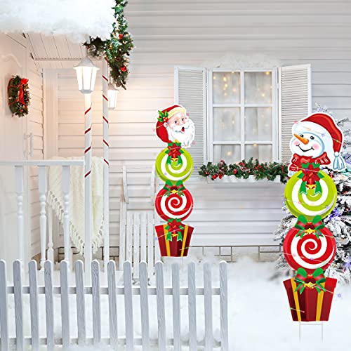 Yard Sign with LED Lights - 51” Christmas Decoration