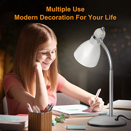 Eye Caring Metal Desk Lamp, Adjustable Goose Neck