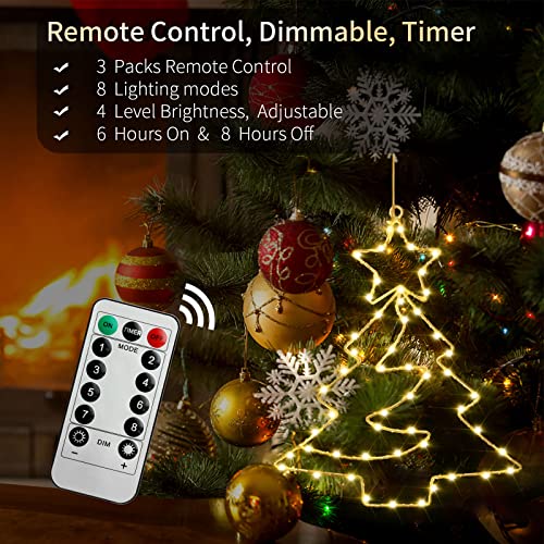 3PCS 55LEDs Christmas Window Hanging Lights Decoration