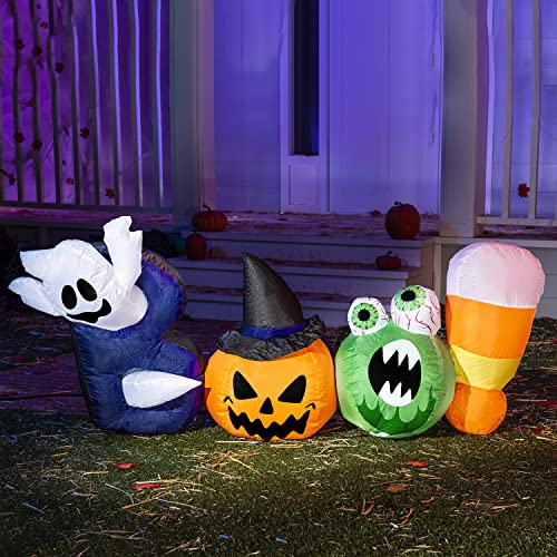 6 FT Long Halloween Inflatable Boo Words w/ LEDs