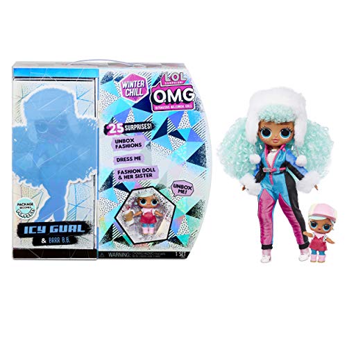 L.O.L. Surprise! O.M.G. Winter Chill ICY Gurl Fashion Doll & Brrr B.B. Doll w/ 25 Surprises
