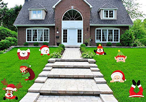 8PCS Christmas Yard Signs Stakes Decorations