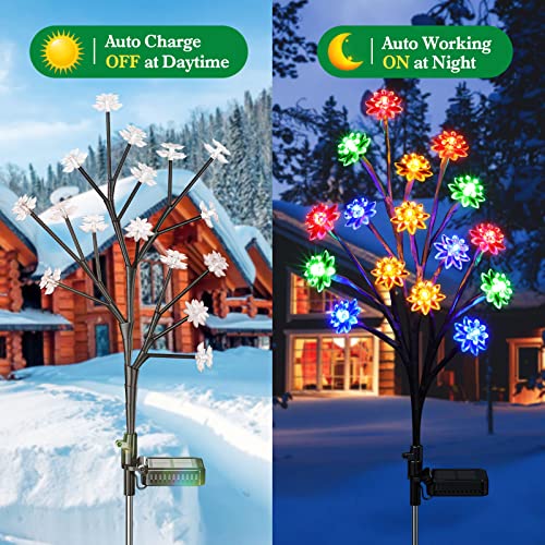 4 Pack Christmas Decorations Solar Garden Lights- Multicolor