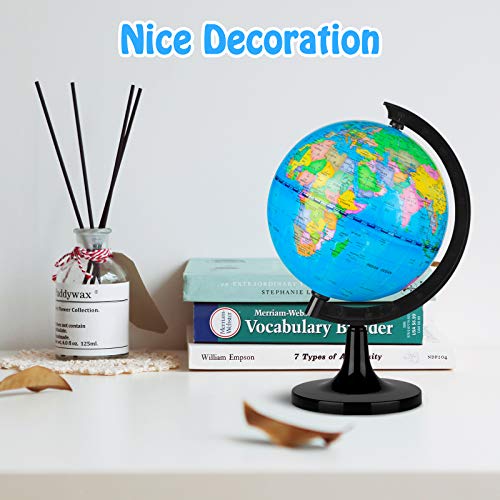 World Globe for Kids Learning, Educational Rotating World Map Globes Mini Size