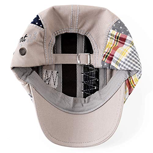 Men Beret Hat Cotton Buckle Adjustable Newsboy Hats Cabbie Gatsby Cap