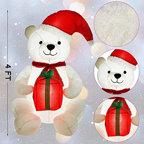 4 FT Christmas Inflatable Polar Bear w/ LEDs