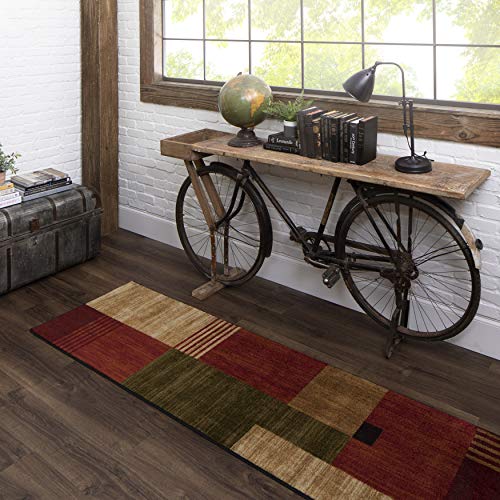 New Wave Alliance Geometric Area Rug, Tan/Red/Green