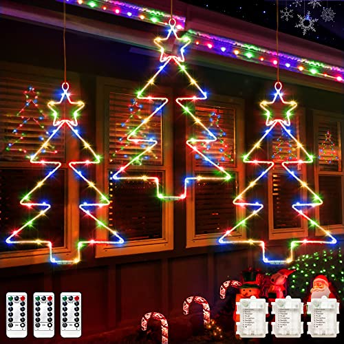 Christmas Window Lights 3 Pack Battery Operated