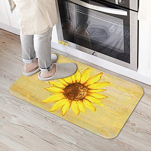 Sunflower Area Rug Door Mat 18 x 30 Inches