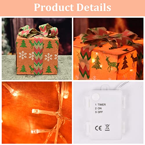 Set of 3 Christmas Lighted Gift Boxes