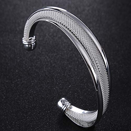 925 Silver Plated Bangle Bracelet for Women