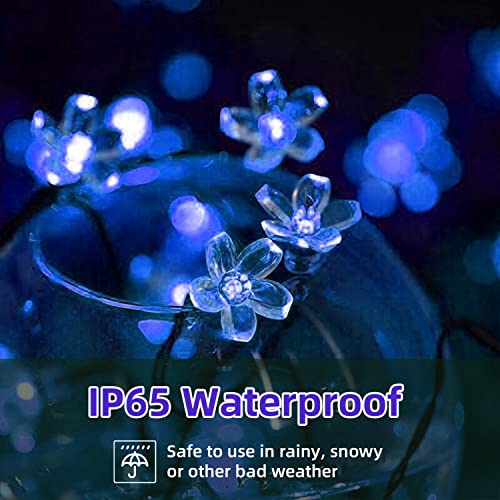 Waterproof Solar Flower Christmas String Fairy Lights