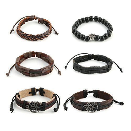 Genuine Leather Tree of life Bracelets for Men /Women