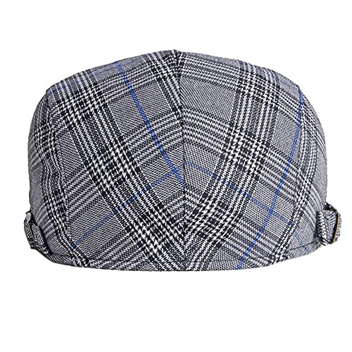 2 Pack Men's Cotton Flat Cap Ivy Gatsby Newsboy Hat (M)