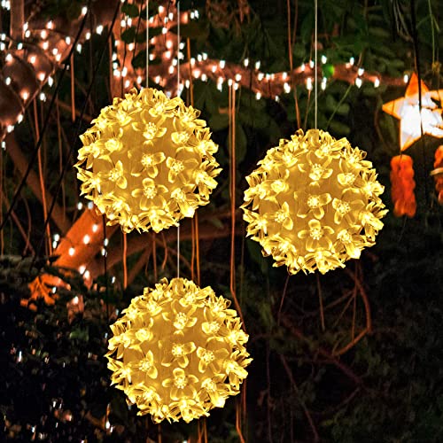 4 Pieces 4.3 Inch Christmas Sphere Light -Warm White