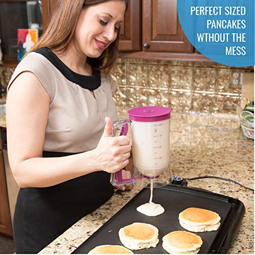 Pancake Batter Dispenser  Bakeware Maker w/ Measuring Label